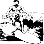 Surfer 22 Clip Art