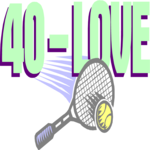 Tennis - 40 Love Clip Art