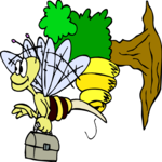 Bee Going to Work Clip Art