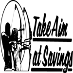 Take Aim at Savings Clip Art
