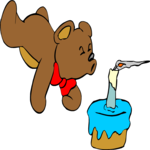 Bear Blowing Out Candles