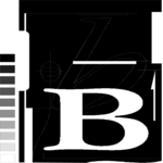 Typographic B Clip Art