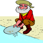 Panning for Gold 2 Clip Art