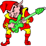 Rock 'N Roll - Elf 2 Clip Art