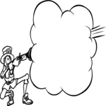 Pilgrim Firing Musket Frame Clip Art