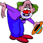 Clown Bowing Clip Art