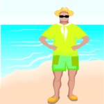 Man on the Beach 2 Clip Art