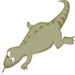 Lizard Looking Down Clip Art