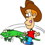 Playing with Iguana Clip Art