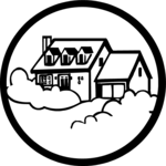 Houses in Circle 2 Clip Art