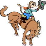 Bucking Horse & Monkey Clip Art