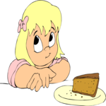Girl & Cake Slice 1