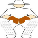 Cricket - Player 07 Clip Art