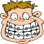 Boy with Braces Clip Art