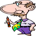 Man with Pencil Clip Art