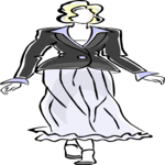 Woman in Jacket & Skirt 1