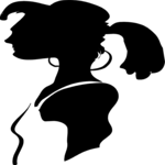 Woman with Ponytail Clip Art
