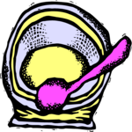 Bowl & Spoon Clip Art