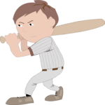 Baseball - Batter 30 Clip Art