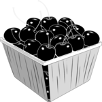 Cherries in Box 1 Clip Art
