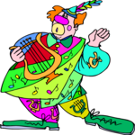 Lyre Player - Clown