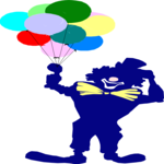 Clown with Balloons 04 Clip Art