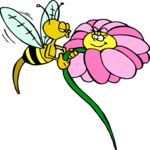 Bee Kissing Flower