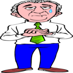 Crying Man 2 Clip Art