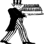 Uncle Sam with Cake
