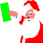 Santa & List 1 Clip Art