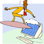 Surfing the Net 3 Clip Art