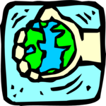 Earth in Hand - Closed Clip Art