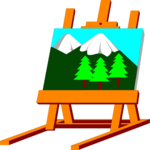 Easel 01 Clip Art