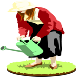 Woman & Watering Can