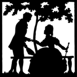 Silhouettes, Couple in the Park