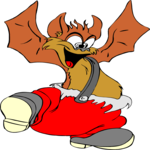 Bat in Santa's Outfit