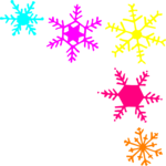 Snowflake Corner 2 Clip Art