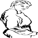 Woman Standing 3 Clip Art