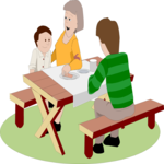 Family Picnic 1 Clip Art