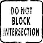 Do Not Block Intersection Clip Art