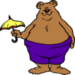 Bear with Umbrella 1