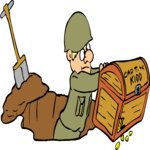 Buried Treasure Clip Art