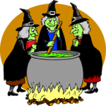 Witches Brewing 1 Clip Art