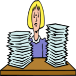 Work Piled Up 06 Clip Art