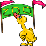 Duck at Zoo Clip Art