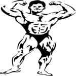 Body Builder - Male 09 Clip Art