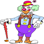 Clown with Cane