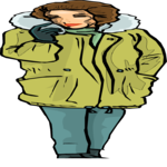 Woman in Coat 1 Clip Art