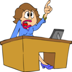 Woman at Desk 3 (2) Clip Art