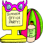 Summer Office Party Clip Art